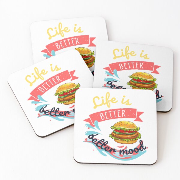 Item preview, life is  better food better mood burger designed and sold by hassendz.
