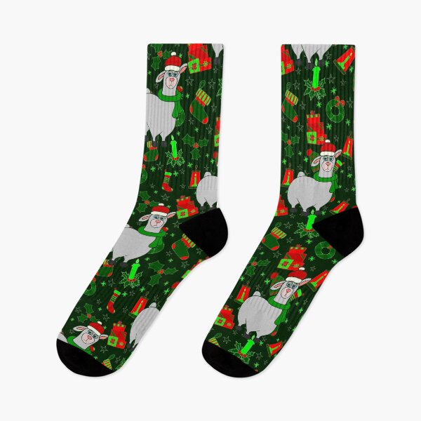 Item preview, ugly christmas llama santa claus alpaca gifts designed and sold by Gossip Rag.