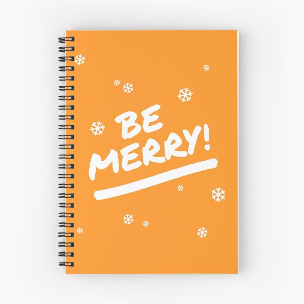 Item preview, Fun Orange Be Merry Marker Pen Font Christmas Snowflakes designed and sold by itsjensworld.