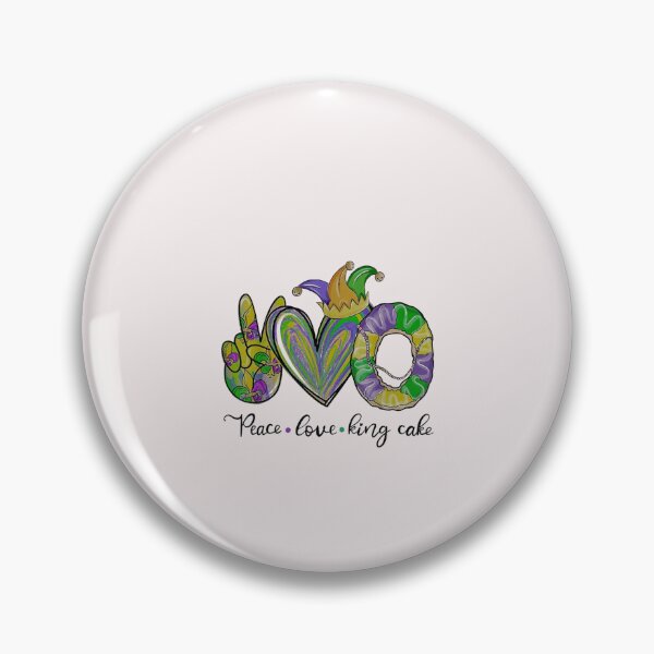 Item preview, Peace Love King Cake Mardi Gras designed and sold by thokien2021.