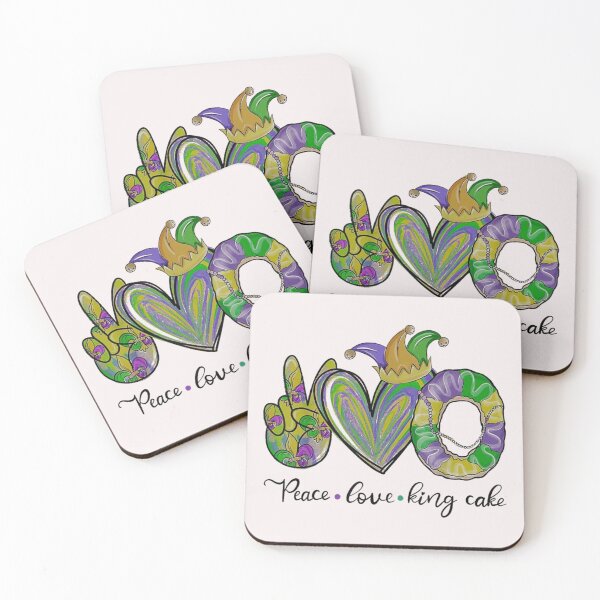 Item preview, Peace Love King Cake Mardi Gras designed and sold by thokien2021.