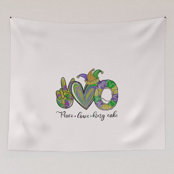 Item preview, Peace Love King Cake Mardi Gras designed and sold by thokien2021.
