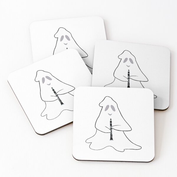 Item preview, Spooky Ghost Clarinet Player designed and sold by mistyreneelove.
