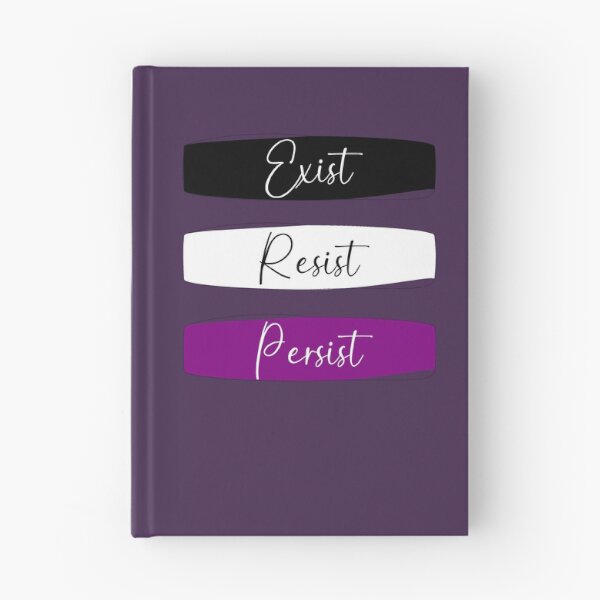 Item preview, Ace Pride Exist, Resist, Persist in Plum designed and sold by AmandaRoseArts.