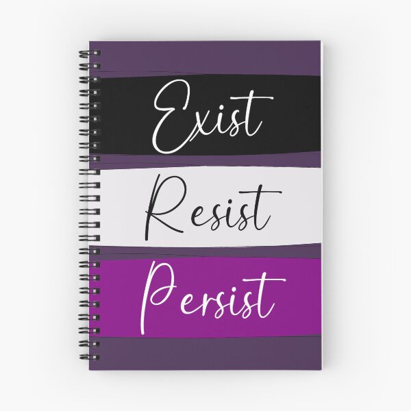 Item preview, Ace Pride Exist, Resist, Persist in Plum designed and sold by AmandaRoseArts.
