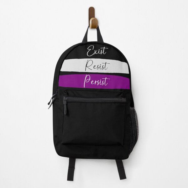Item preview, Ace Pride Exist, Resist, Persist in Plum designed and sold by AmandaRoseArts.