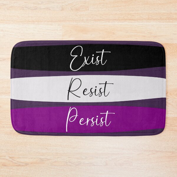 Item preview, Ace Pride Exist, Resist, Persist in Plum designed and sold by AmandaRoseArts.