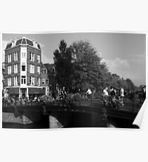 Canal Bridge In Amsterdam Poster