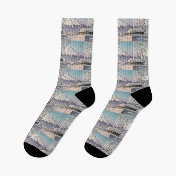 Item preview,  Kawase Hasui Mount Fuji, After Snowfall in Oshiono (Dai-oban Format) designed and sold by TeeARTHY.