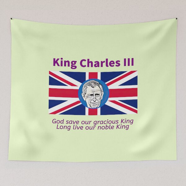 Item preview, Union Flag with portrait of King Charles III (7) designed and sold by thalasson.