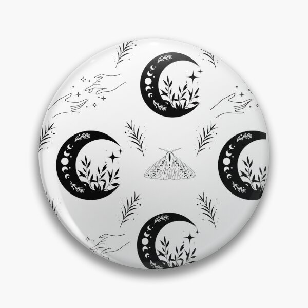 Item preview, Moon Floral and Moth Pattern designed and sold by DesignByAvery.
