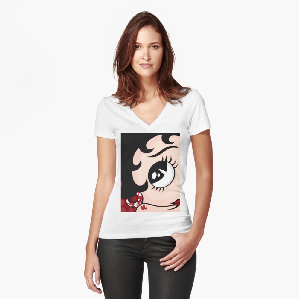 Item preview, Fitted V-Neck T-Shirt designed and sold by artinthegarage.