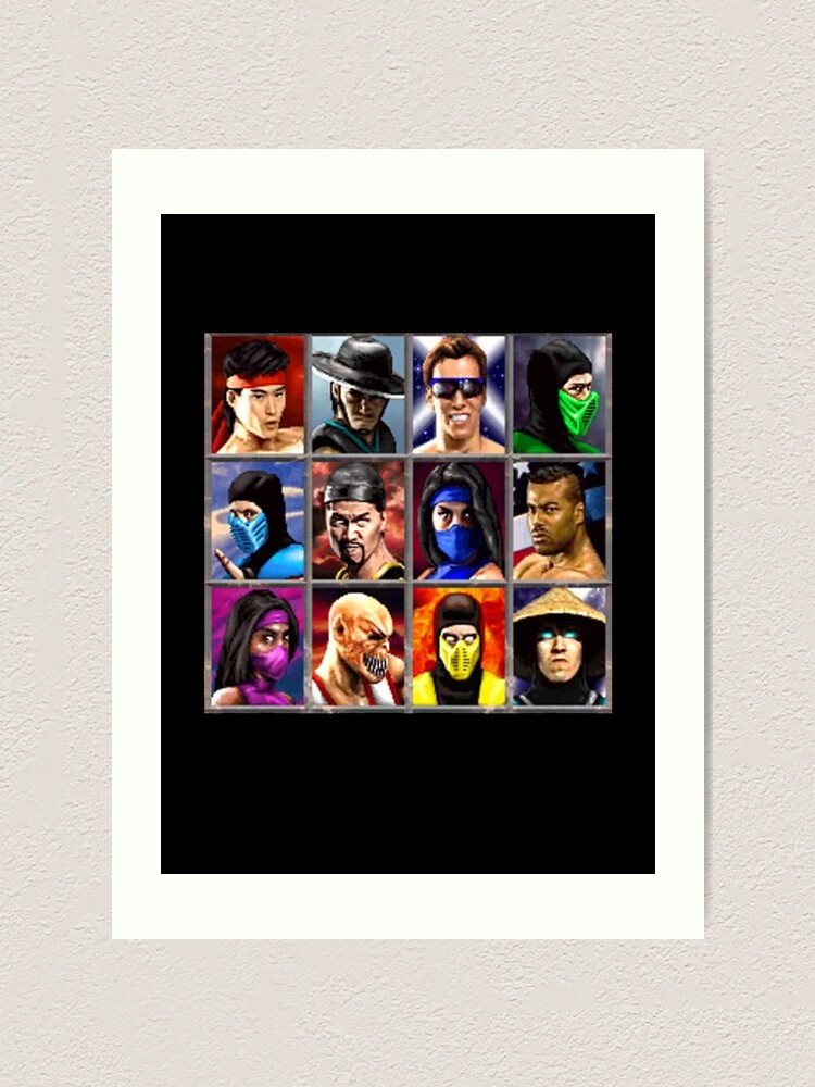 Mortal Kombat 2 - Character Select  Postcard for Sale by