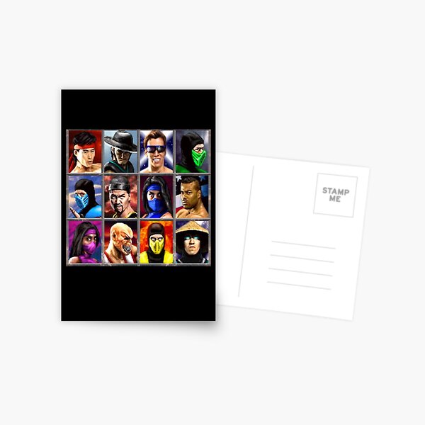 Mortal Kombat 2 - Character Select  Postcard for Sale by