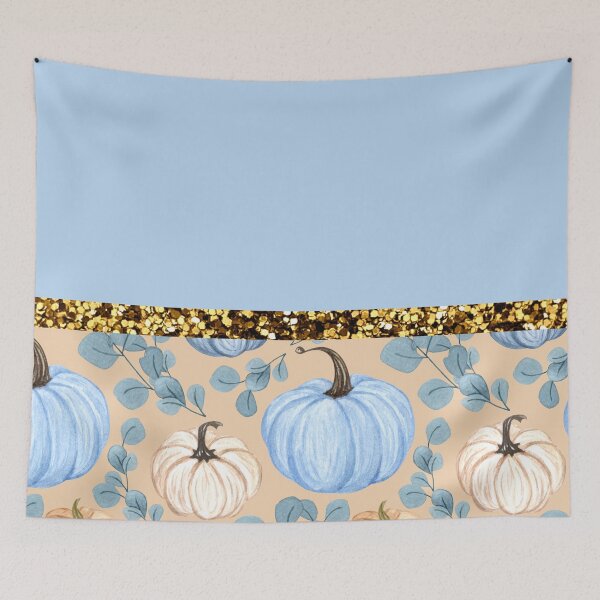 Item preview, Pumpkin Blue With Glitter (Plain) designed and sold by SimplyMe-Plus.
