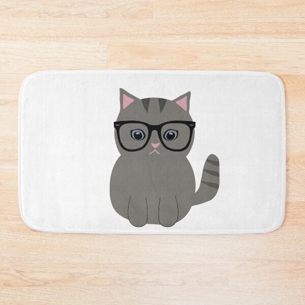 Item preview, Grey Cat with Eyeglasses designed and sold by Ashlison.