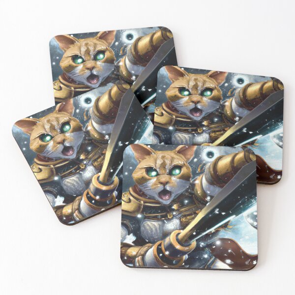 Item preview, Wallace the Cat, charging into battle (Fantasy) designed and sold by thecatandkettle.
