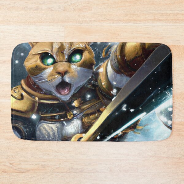 Item preview, Wallace the Cat, charging into battle (Fantasy) designed and sold by thecatandkettle.