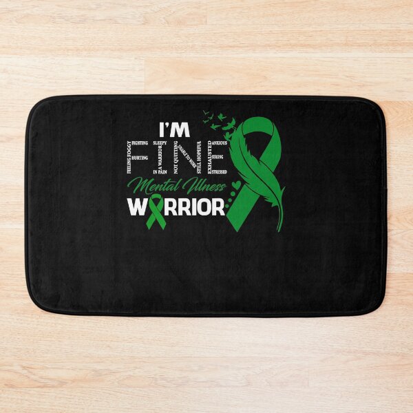 Item preview, Mental Illness Warrior I'm Fine Feather Ribbon designed and sold by heckforddewey.