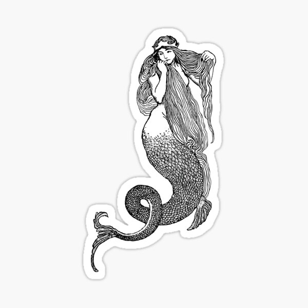 Mysterious chimera mermaid Sticker
