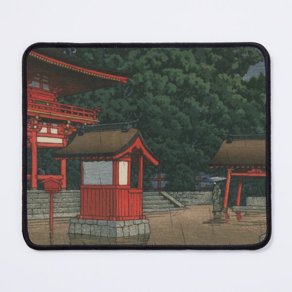 Item preview, Japanese Art Print - Tsushima Shrine, Aichi Prefecture by Kawase Hasui designed and sold by TeeARTHY.