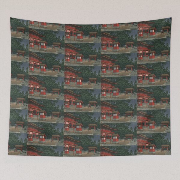 Item preview, Japanese Art Print - Tsushima Shrine, Aichi Prefecture by Kawase Hasui designed and sold by TeeARTHY.