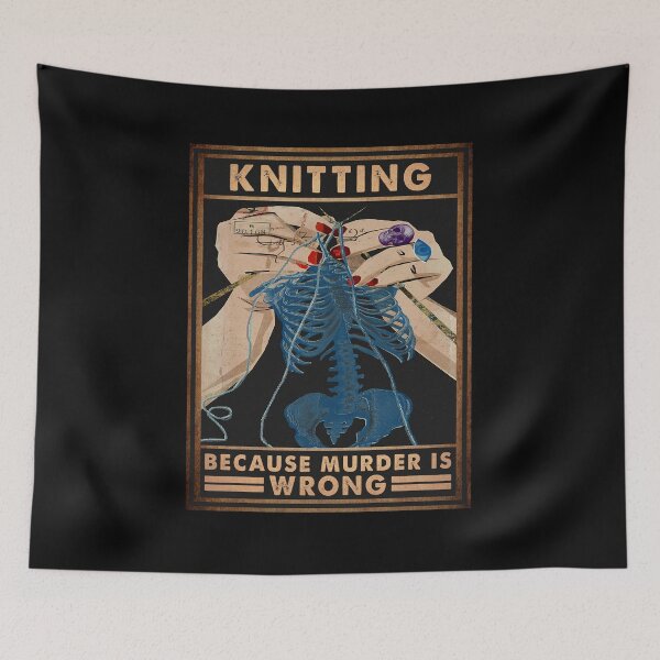 Item preview, Knitting Because Murder Is Wrong designed and sold by kolbestabs6.