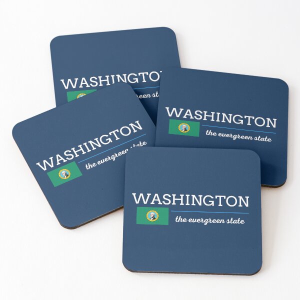 Item preview, WASHINGTON State with Flag designed and sold by philevera.