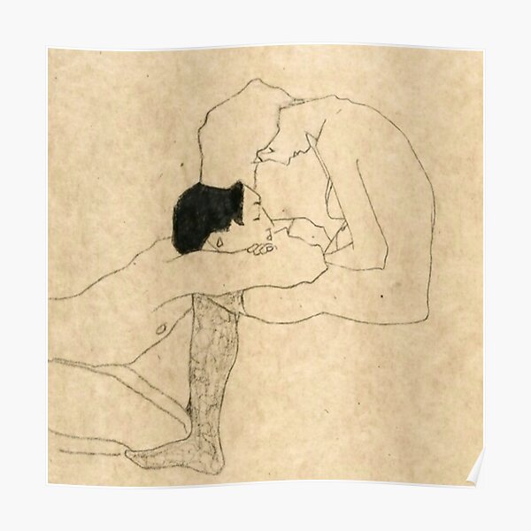 Egon Schiele - amoureux , oeuvre d'Egon Schiele Poster