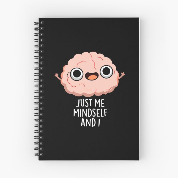 Item preview, Just Me Mindself And I Funny Brain Puns (Dark BG) designed and sold by punnybone.