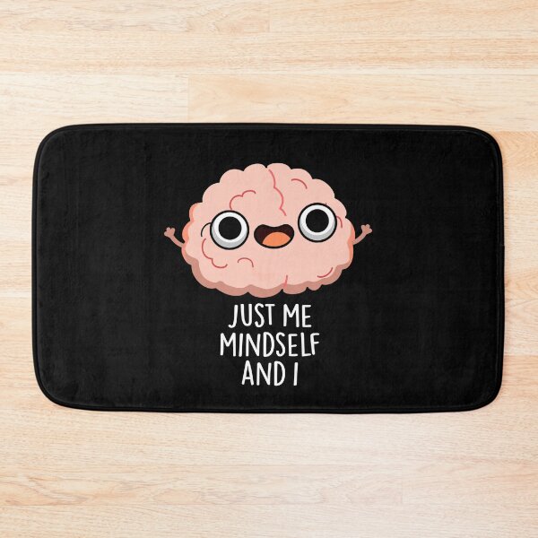 Item preview, Just Me Mindself And I Funny Brain Puns (Dark BG) designed and sold by punnybone.