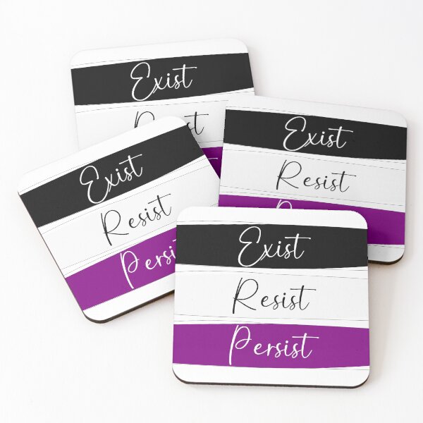 Item preview, Ace Pride Exist, Resist, Persist  designed and sold by AmandaRoseArts.