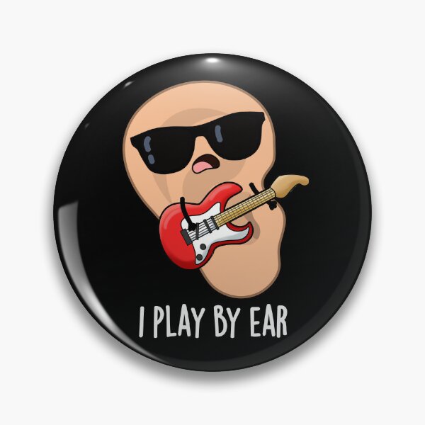 Item preview, I Play By Ear Funny Musician Puns (Dark BG) designed and sold by punnybone.