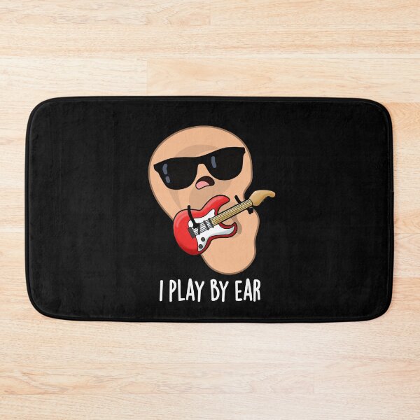 Item preview, I Play By Ear Funny Musician Puns (Dark BG) designed and sold by punnybone.