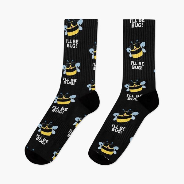 Item preview, I'll Be Bug Movie Phrase Funny Bee Puns (Dark BG) designed and sold by punnybone.