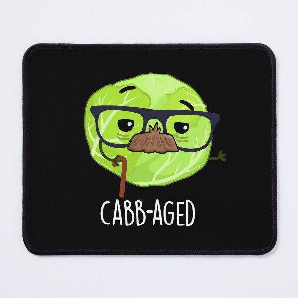 Item preview, Cabb-aged Funny Cabbage Puns (Dark BG) designed and sold by punnybone.