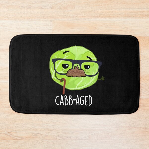 Item preview, Cabb-aged Funny Cabbage Puns (Dark BG) designed and sold by punnybone.