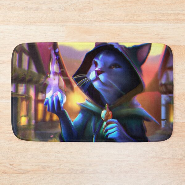 Item preview, Gwil the Cat, lighting the street in town (Fantasy) designed and sold by thecatandkettle.