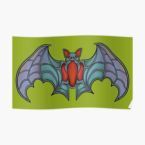 "Art Nouveau Bat" Poster for Sale by faeriearies Redbubble