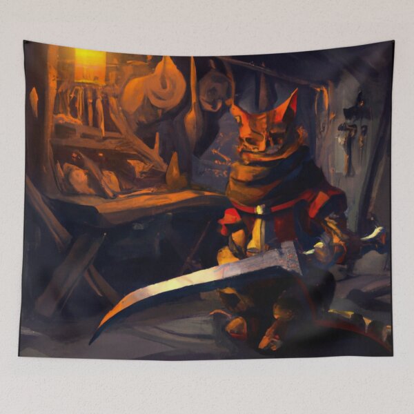 Item preview, Axl the Cat, blacksmith (Fantasy) designed and sold by thecatandkettle.