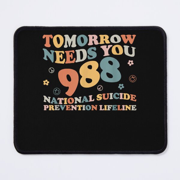 Item preview, Retro Tomorrow Needs You 988 Suicide Prevention Awareness designed and sold by heckforddewey.