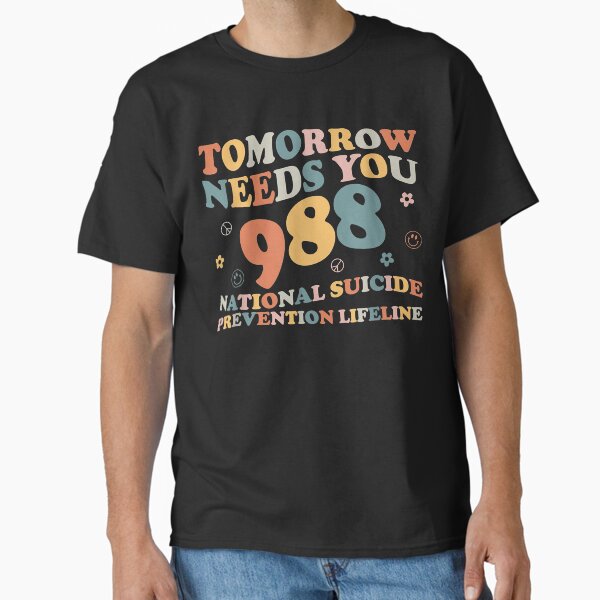Item preview, Retro Tomorrow Needs You 988 Suicide Prevention Awareness designed and sold by heckforddewey.