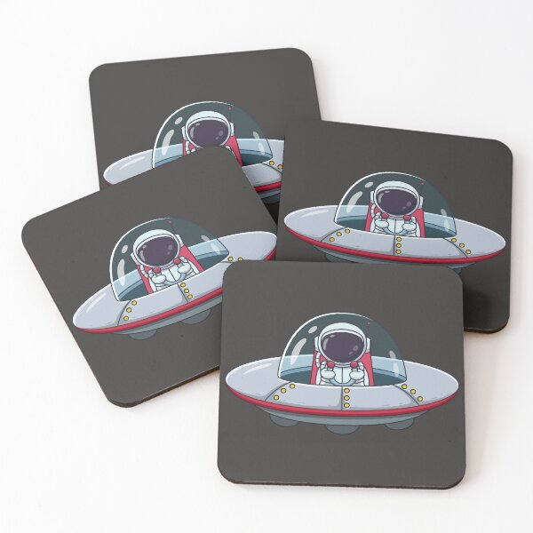 Item preview, Cute Astronaut Riding Ufo Cartoon designed and sold by Berryl09.