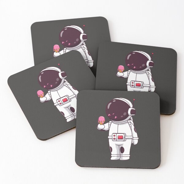 Item preview, Cute Astronaut Eating Ice Cream Cartoon designed and sold by Berryl09.
