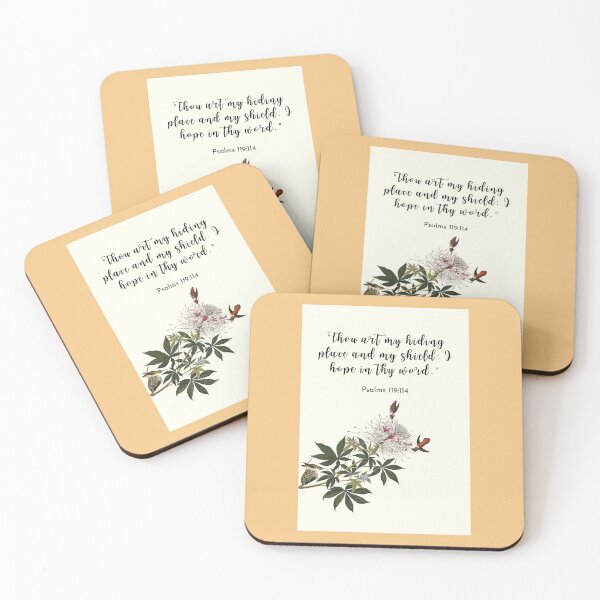 Item preview, "Thou art my hiding place and my shield : I hope in Thy word" Bible verse on products. designed and sold by ACEGDesign.