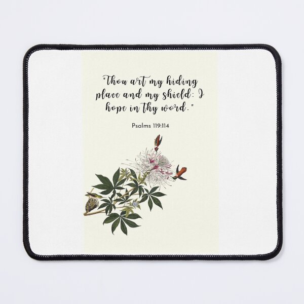 Item preview, "Thou art my hiding place and my shield : I hope in Thy word" Bible verse on products. designed and sold by ACEGDesign.