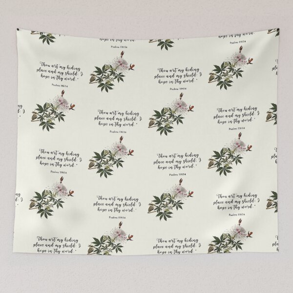 Item preview, "Thou art my hiding place and my shield : I hope in Thy word" Bible verse on products. designed and sold by ACEGDesign.