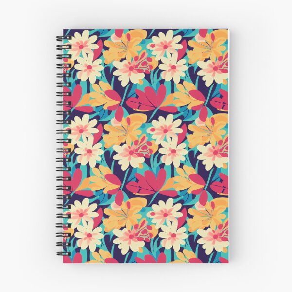 Item preview, Bright Floral Vintage 1970s Pattern designed and sold by VintageFlorals.