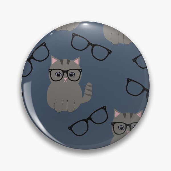Item preview, Grey Cat with eyeglasses designed and sold by Ashlison.