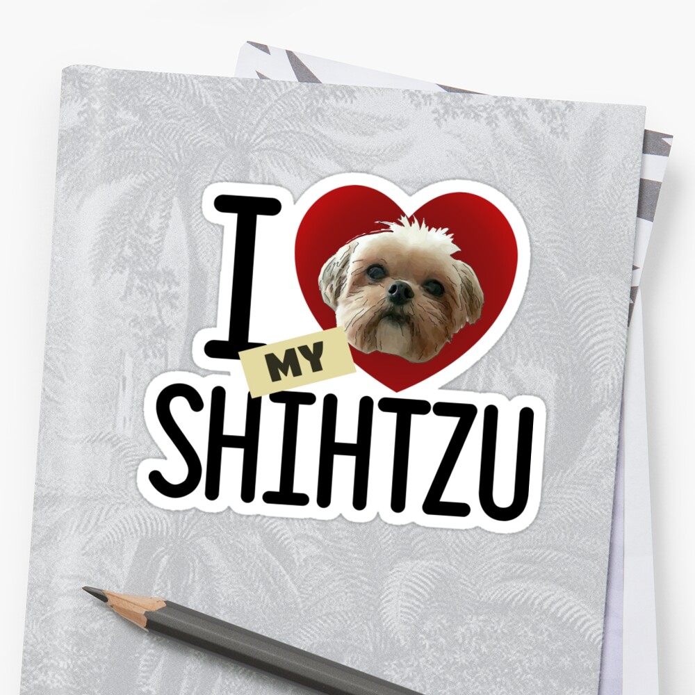 Transportation Sticker Dog Puppy Treat I Heart My Shih Tzu Decal Collectibles Subzy Mk